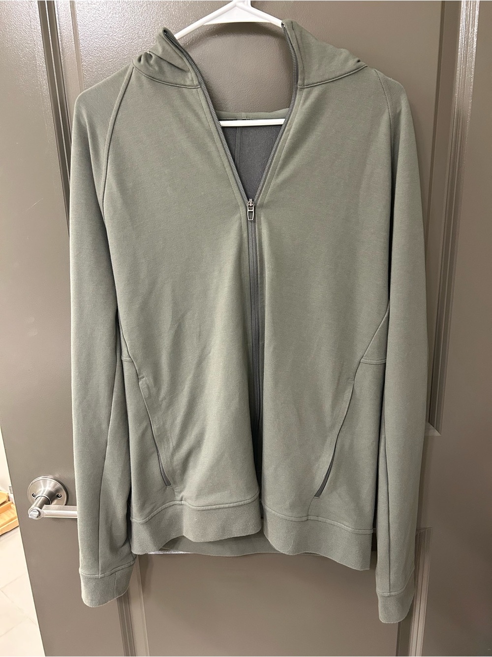 Lululemon Men's Hooded Full-Zip Sweater Jacket - Sage Green